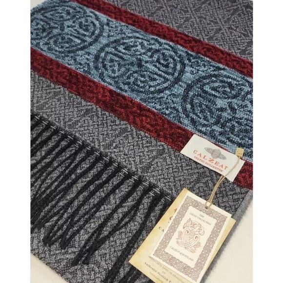 Calzeat Celtic Collection 70"x15" Woven Scarf Neck Wrap Table Runner Scotland - Picture 9 of 15